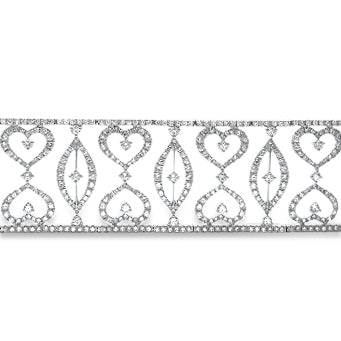 Diamond Cluster Link Bracelet (B0696)