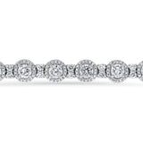 Round Shaped Diamond Cluster Bracelet (B0954)