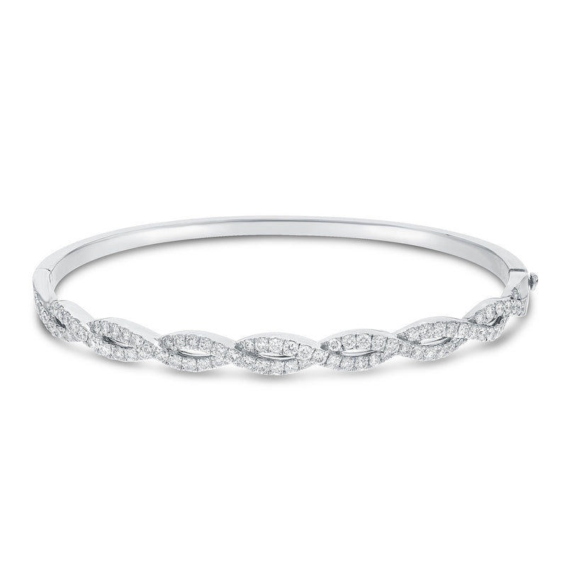Diamond Infinity Twist Bangle, 1.40 ct - R&R Jewelers 