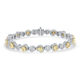 Fancy Yellow Diamond Cluster Bracelet (B1244)