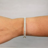 Round and Baguette Diamond Bangle - R&R Jewelers 