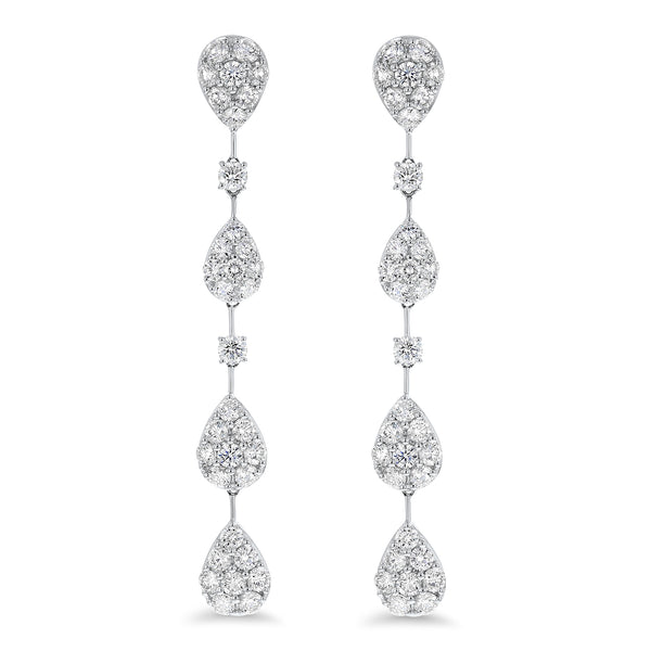 Tear Drop Diamond Pave` Earrings (E0641)