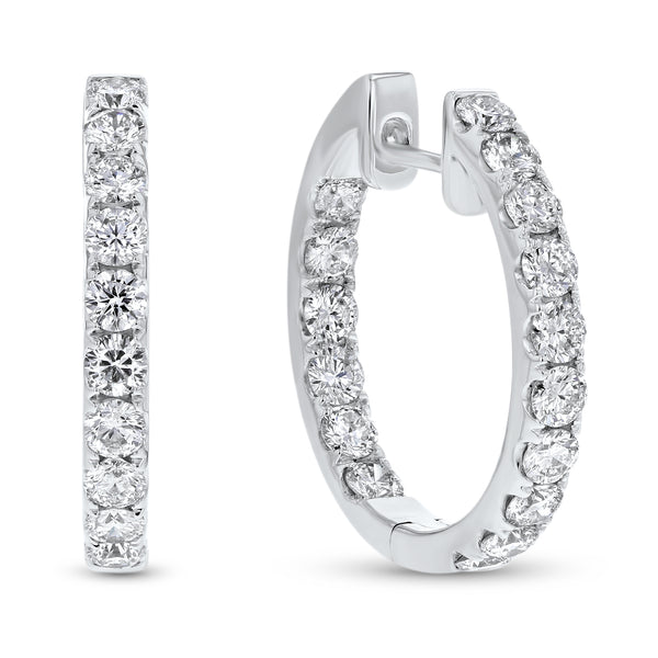 Inside Out Diamond Hoop Earrings (E1465)