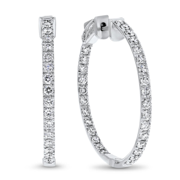 Inside Out Diamond Hoop Earrings (E2115)