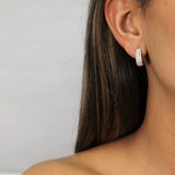 Diamond Pave Hoop Earrings, 1.32 ct - R&R Jewelers 