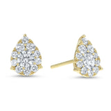 Pear Shape Diamond Stud Earrings, 0.91 ct - R&R Jewelers 