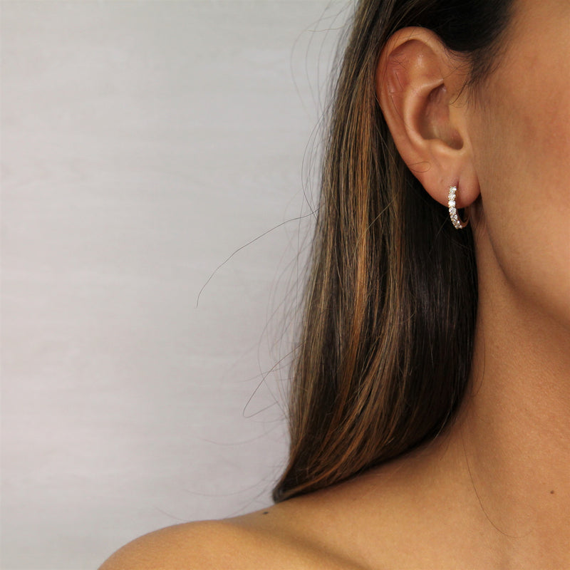 Diamond Huggie Earrings, 0.60 ct - R&R Jewelers 