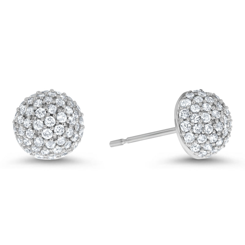 Round Diamond Cluster Stud Earrings (E4275)