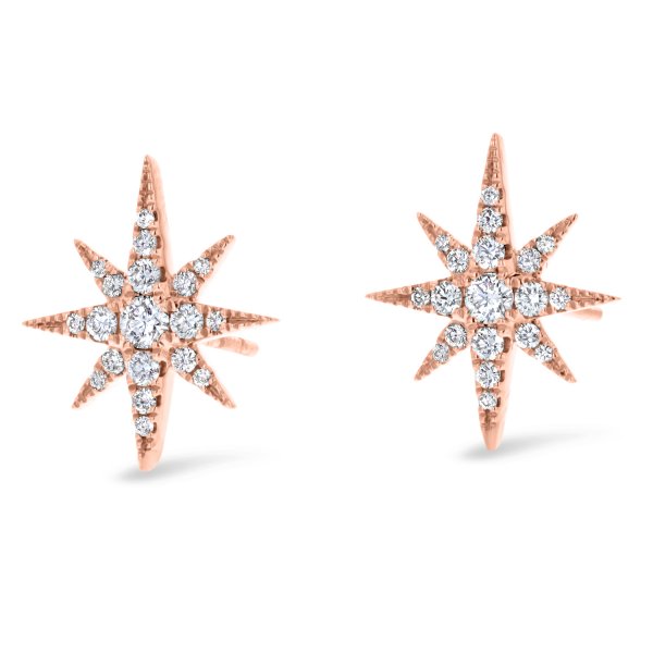 Star Diamond Cluster Stud Earrings (E4418)
