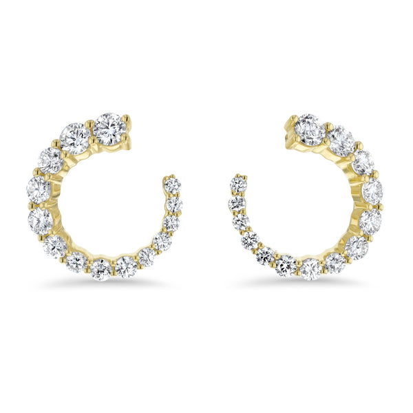 Round Shaped Graduating Diamond Earrings (E4466)