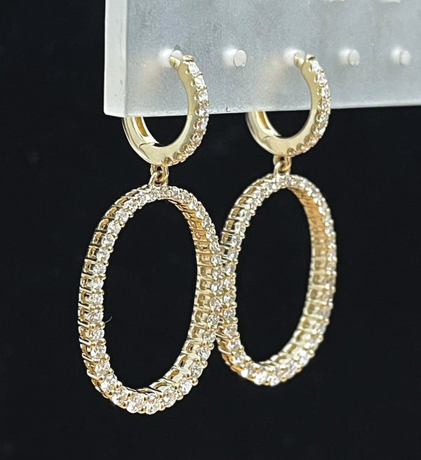 Alternating Diamond Earrings (E4578)