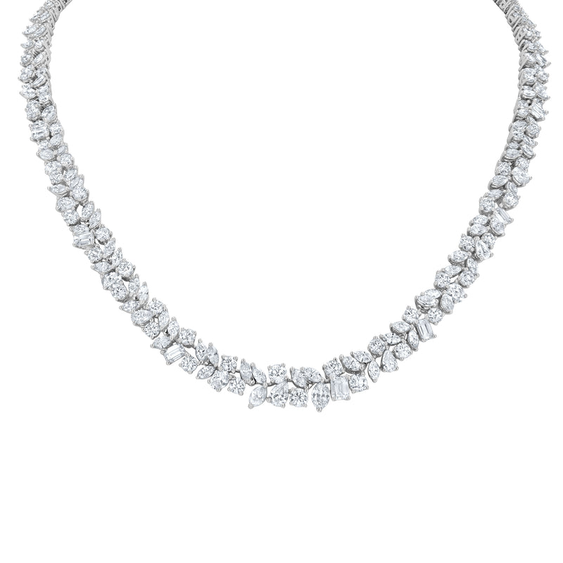 Fancy Shape Diamond Eternity Necklace
