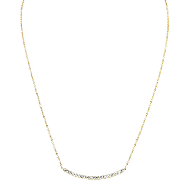 Diamond V Bar Necklace in 18k White Gold (2 ct. tw.)