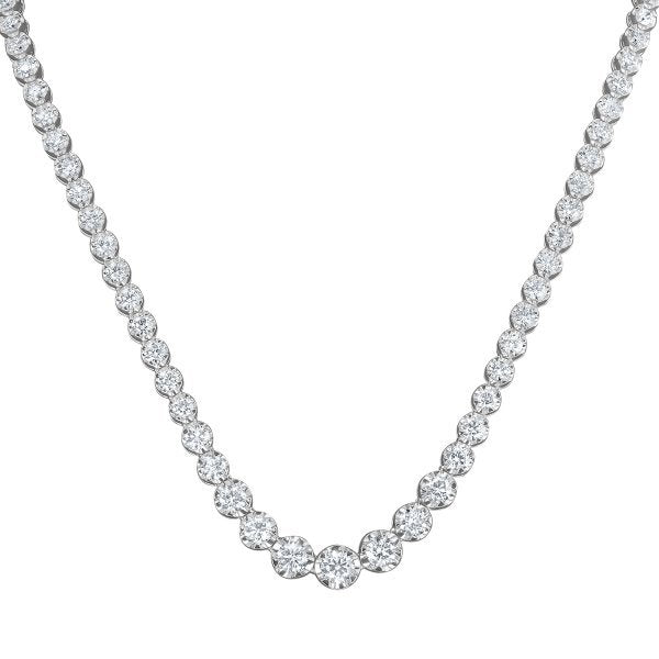 Single Prong Graduating Diamond Illusion Necklace (N0364)