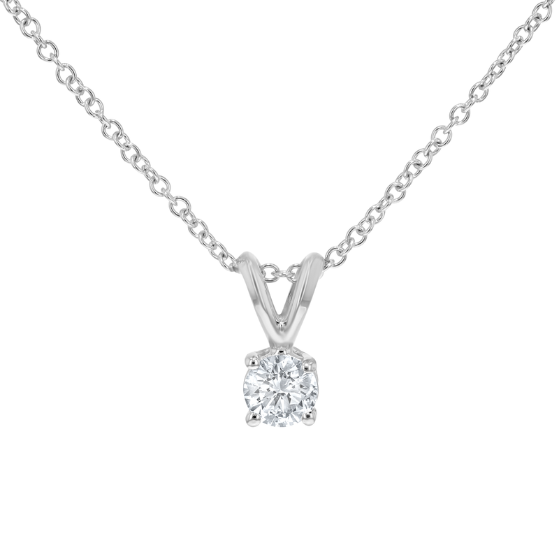 Solitaire Diamond Pendant - R&R Jewelers 