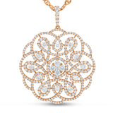 Diamond Floral Pendant - R&R Jewelers 