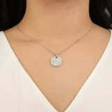 Pave Diamond Disc Pendant, 0.66 ct - R&R Jewelers 