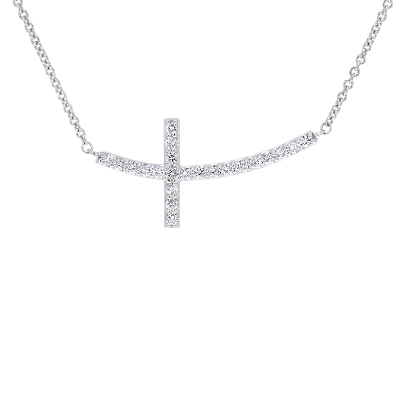 Round Diamond Cross Pendant (P1286)