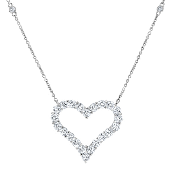 Diamond Bezel Set Heart Pendant (P1514)