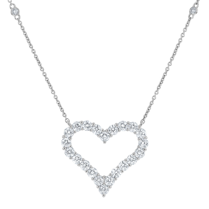 Diamond Bezel Set Heart Pendant (P1514)