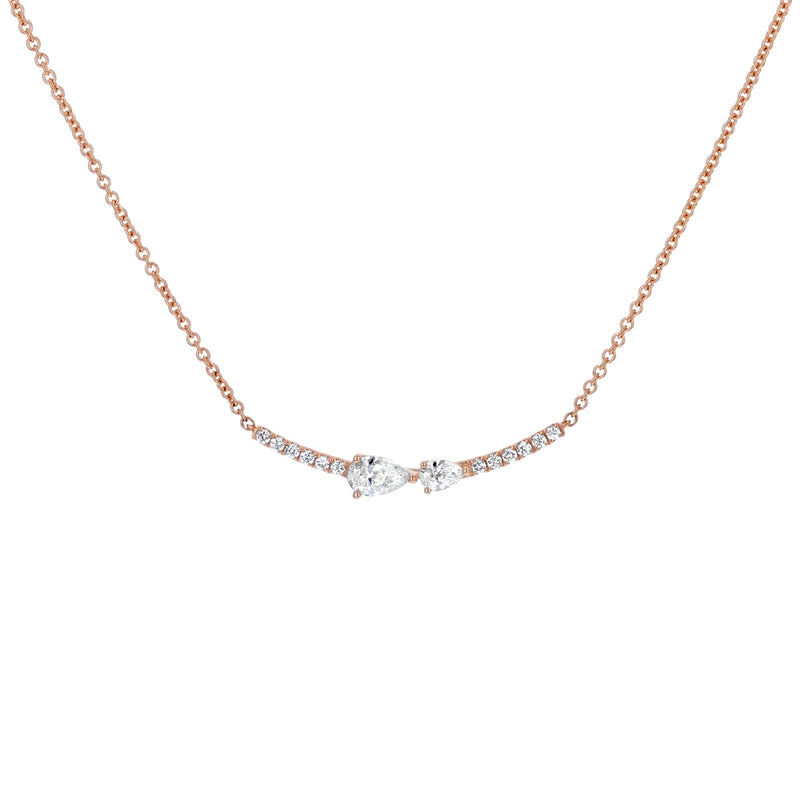 Pear Shaped Diamond Long Pendant (P1639)