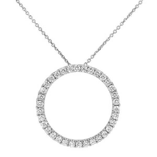 Round Shaped Diamond Circle Pendant (P1687)