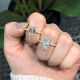 Pear Cut Hidden Halo Engagement Ring - R&R Jewelers 