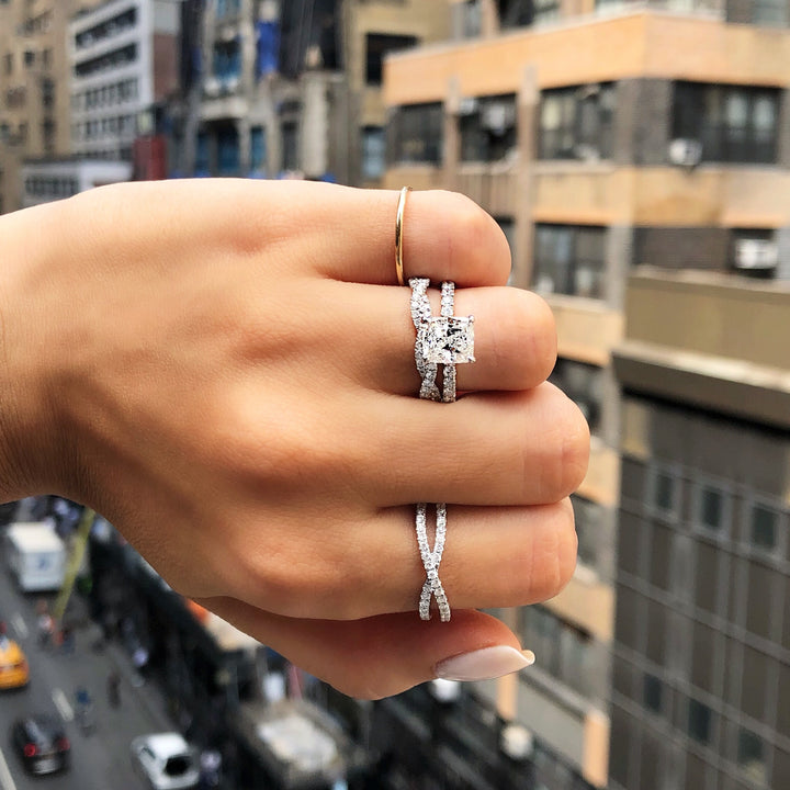 Crossover Diamond Statement Ring - R&R Jewelers 