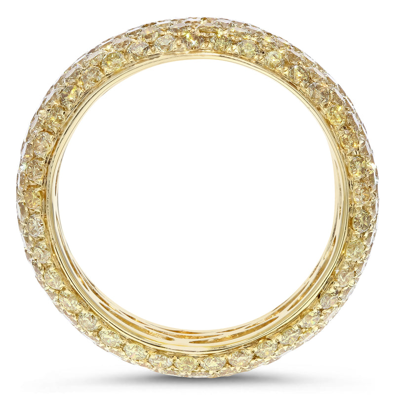 Fancy Yellow Diamond Cluster Statement Ring (R3467)