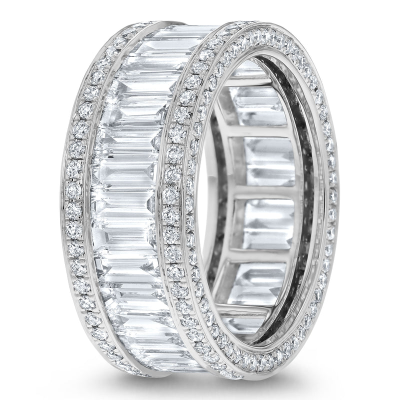 Channel Statement Ring with Baguette Cut Diamonds