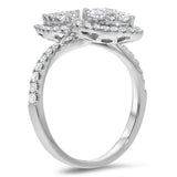 Heart Shaped Diamond Cluster Statement Ring (R6251)