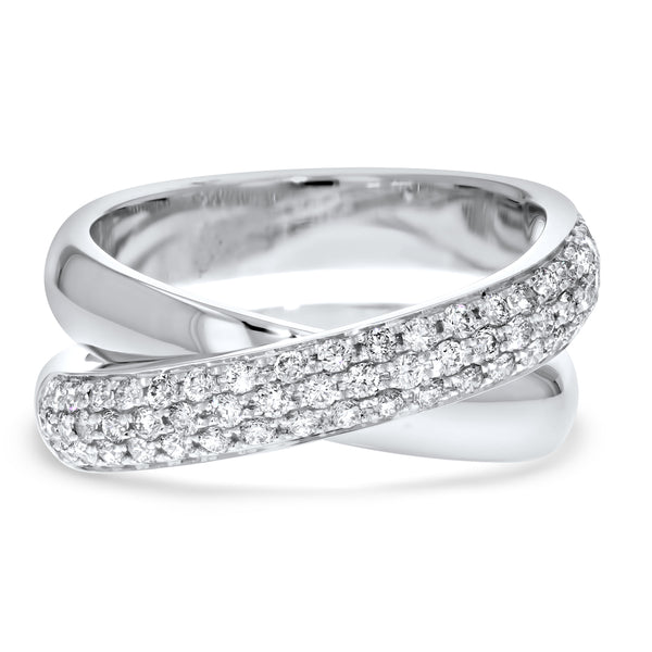Diamond Cluster Cross Over Statement Ring (R6604)