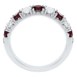 French Pave Diamond and Ruby Band (R6920)