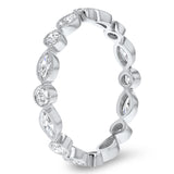 Marquise and Round Alternating Bezel Set Band - R&R Jewelers 
