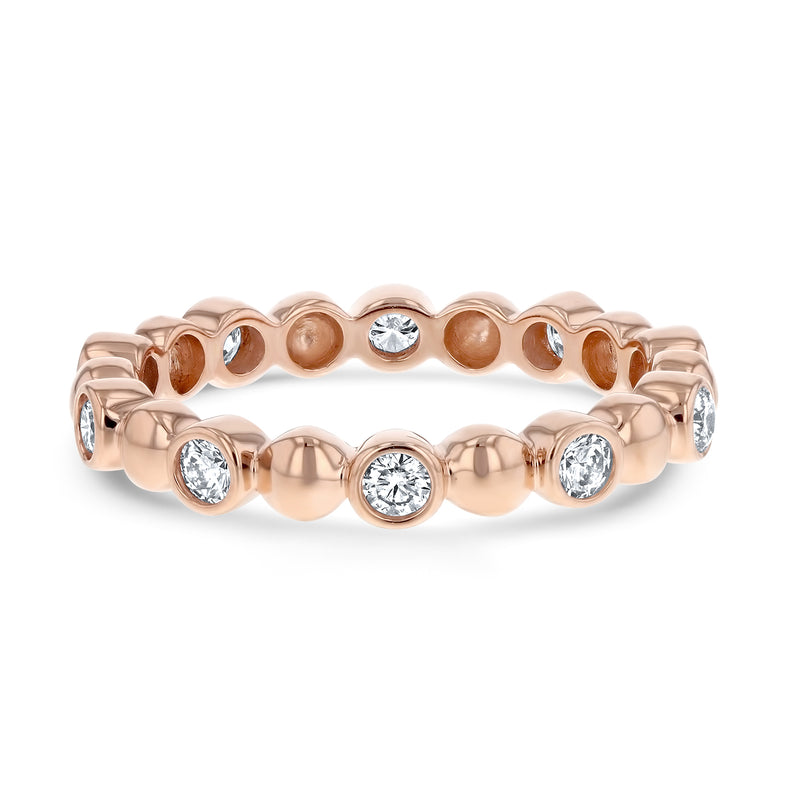 Alternating Bead and Diamond Eternity Ring - R&R Jewelers 
