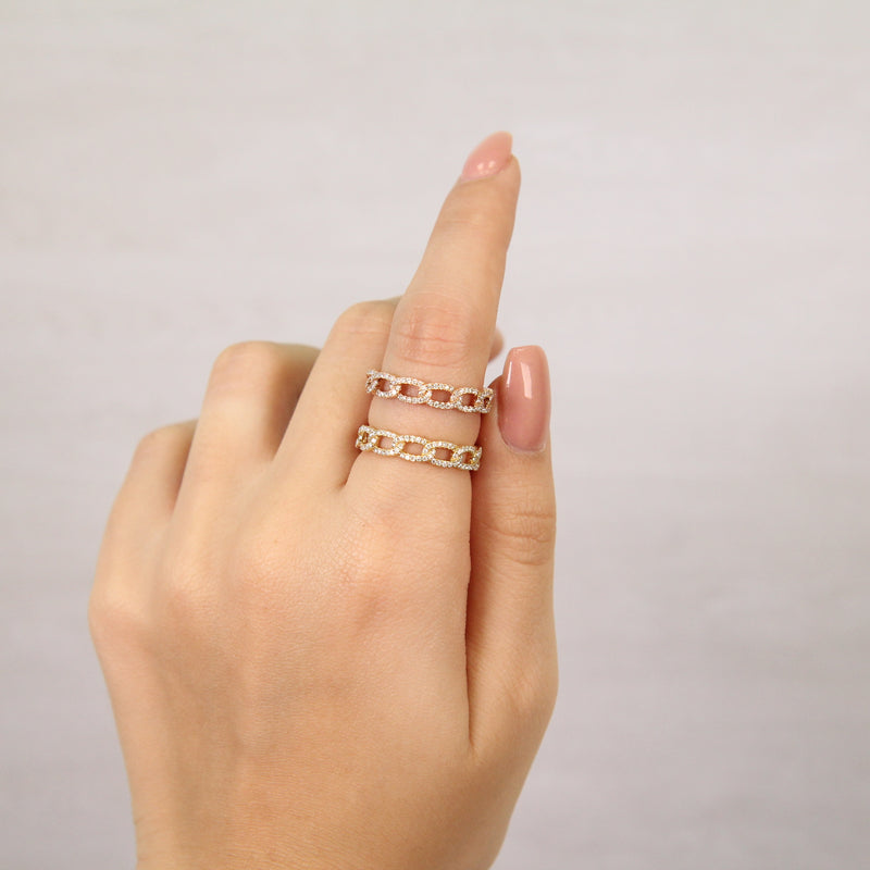 Diamond Eternity Link Ring - R&R Jewelers 