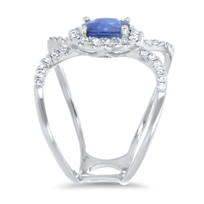 Diamond And Sapphire Statement Ring (R7903)