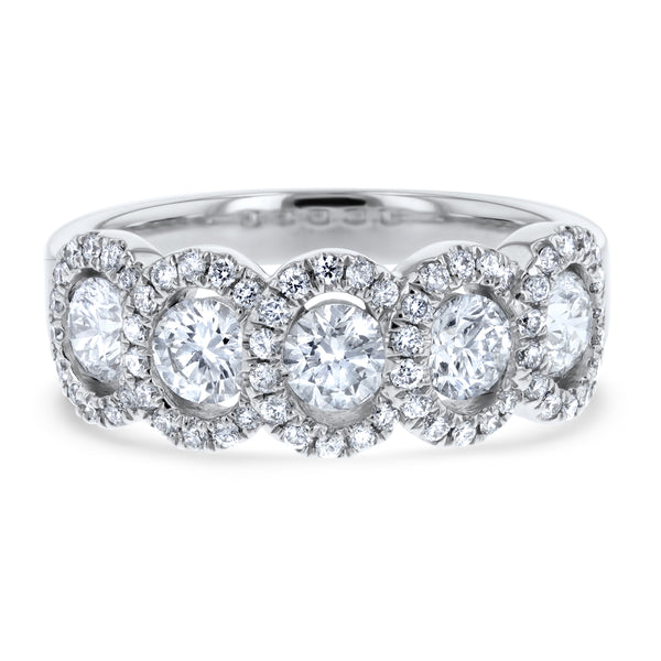 Round Shaped Diamond Cluster Ring (R8399)