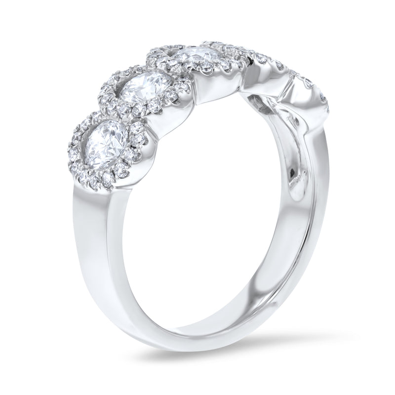 Round Shaped Diamond Cluster Ring (R8399)