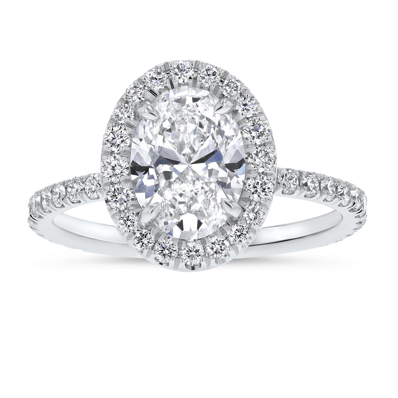 Fana Classic Diamond Halo Engagement Ring With Diamond Band | Reed & Sons |  Sedalia, MO
