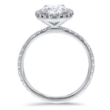 Oval Halo Pavé Diamond Engagement Ring - R&R Jewelers 