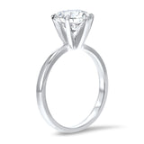 Six-Prong Simple Solitaire Engagement Ring - R&R Jewelers 