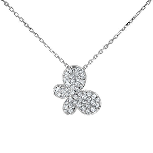 Pave Diamond Butterfly Pendant - R&R Jewelers 