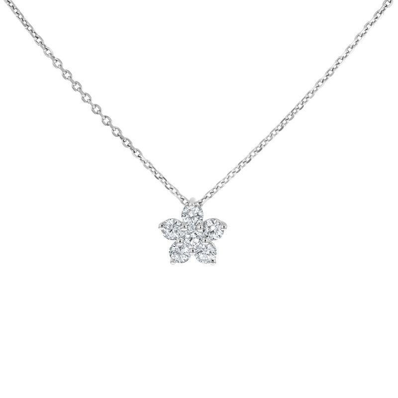 Diamond Cluster Pendant, 1.06 Carats - R&R Jewelers 