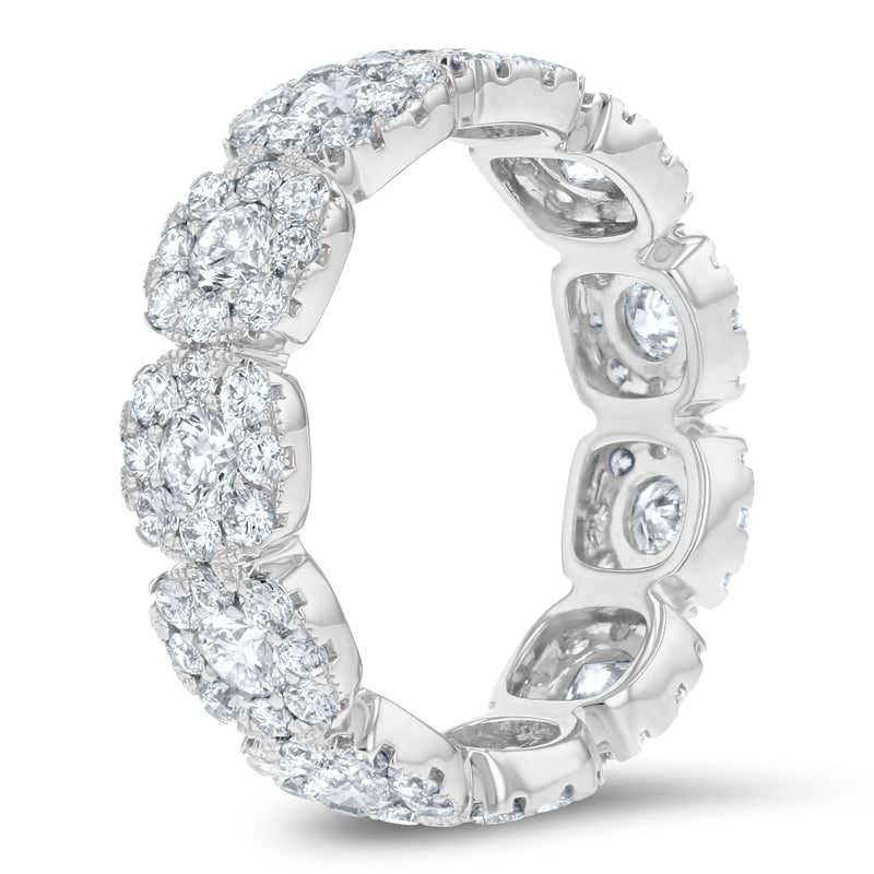 Diamond Cluster Eternity Ring, 2.28 ct - R&R Jewelers 