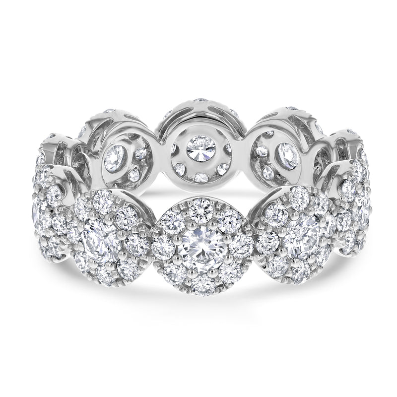 Diamond Cluster Eternity Ring, 2.57 ct - R&R Jewelers 