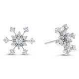 Diamond Snowflake Stud Earrings - R&R Jewelers 