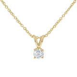 Solitaire Diamond Pendant - R&R Jewelers 
