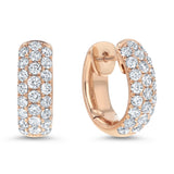 Diamond Pave Hoop Earrings, 1.32 ct - R&R Jewelers 