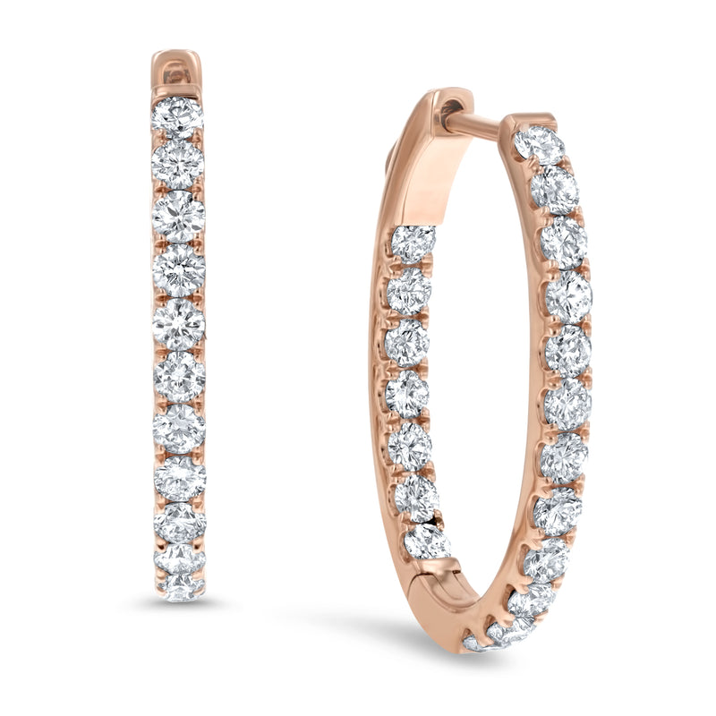 Inside Out Diamond Hoop Earrings, 1.94 ct - R&R Jewelers 